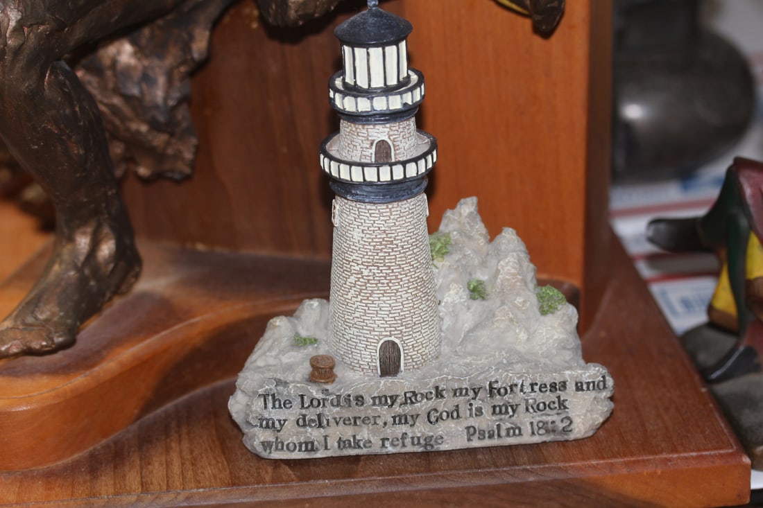 A Resin Lighthouse: 6 1/4" tall