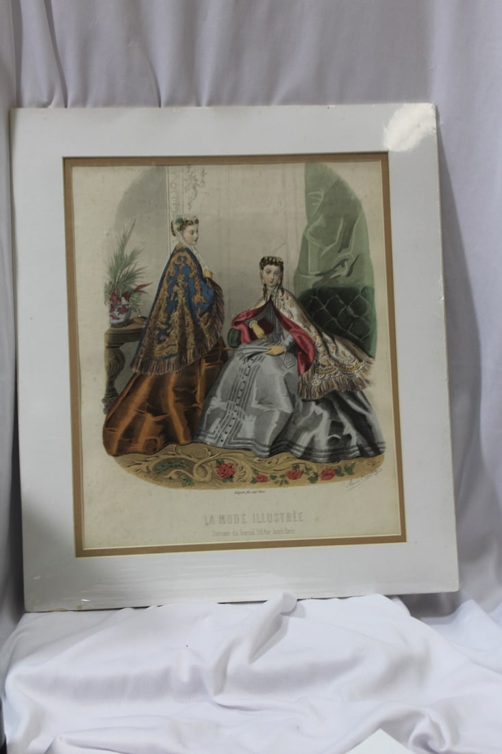 La Mode Illustree - Paris Fashion Print: sealed - overal= 13" x 15"