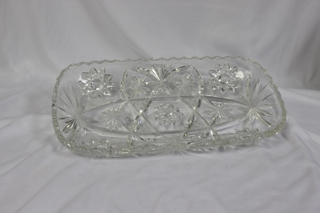 A Glass Tray: 12" across