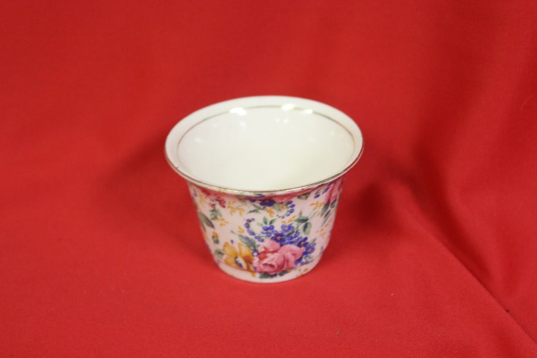 A Chintz Cup: 2" tall