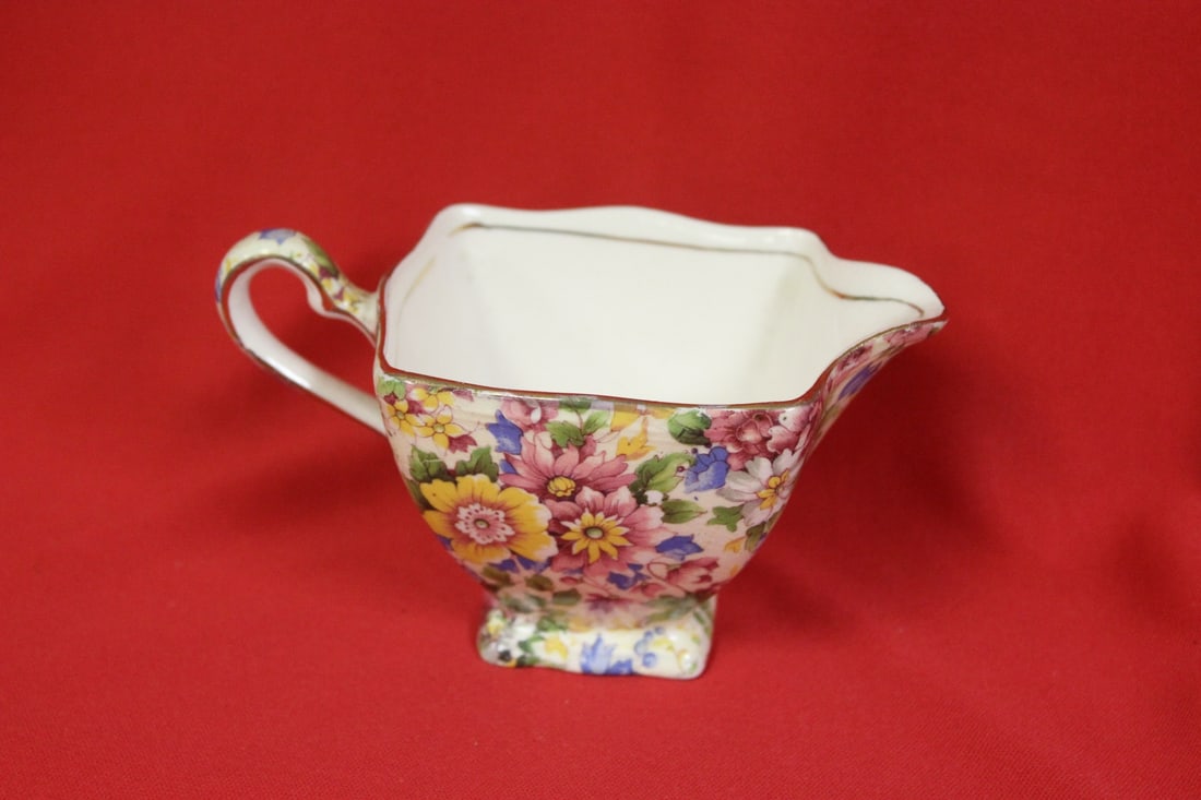 A Chintz Creamer: 4 3/4" long