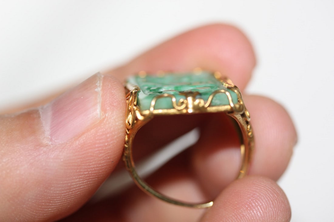 22k Jade Ring - 8