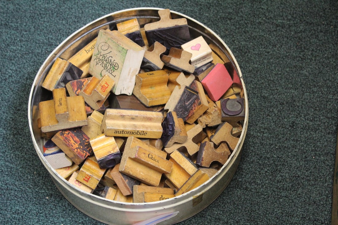 A Lot of Vintage/Antique Wooden Stamps: some rubber ones too