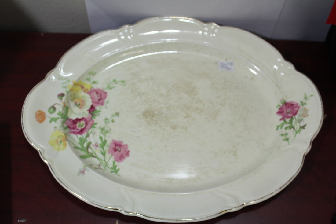 A Vintage Ceramic Platter: marked - 15 1/2" in diameter