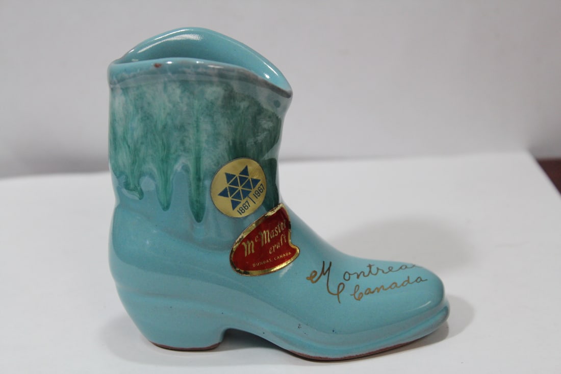 A McMaster Pottery Shoe: 4" tall