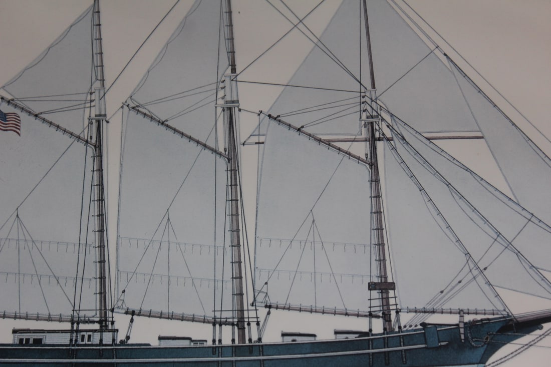 Framed, Signed Ship Print - 4