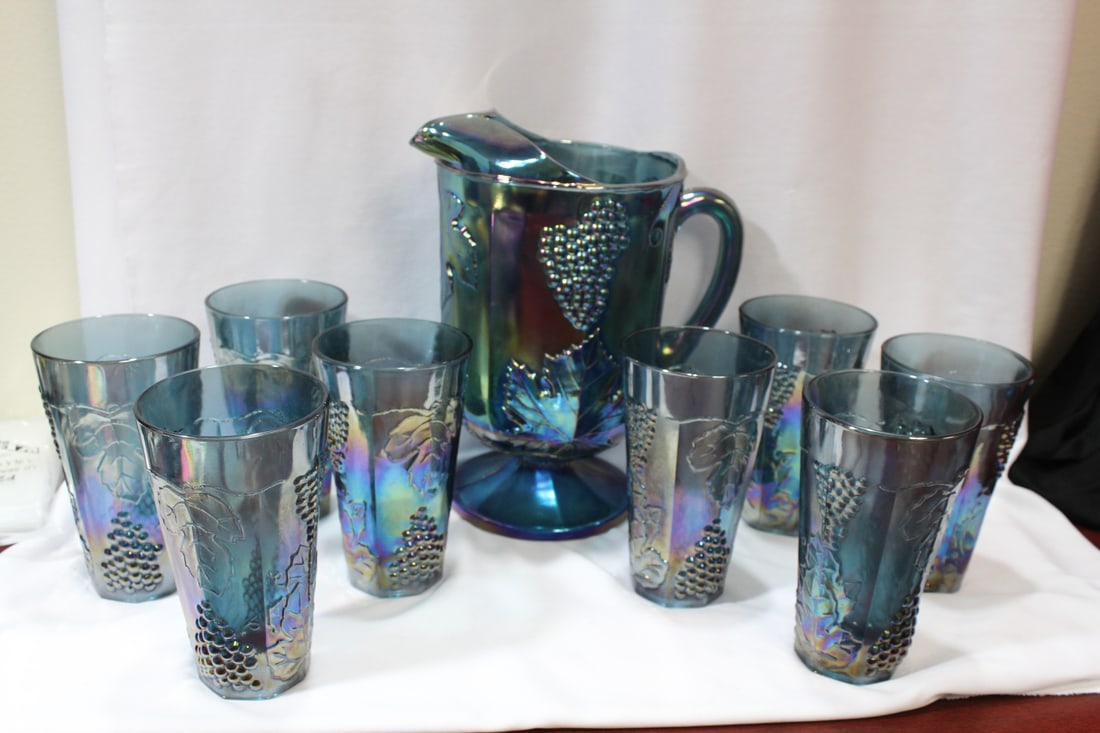 A Carnival Glass Pitcher and Tumbler (1 of 10)