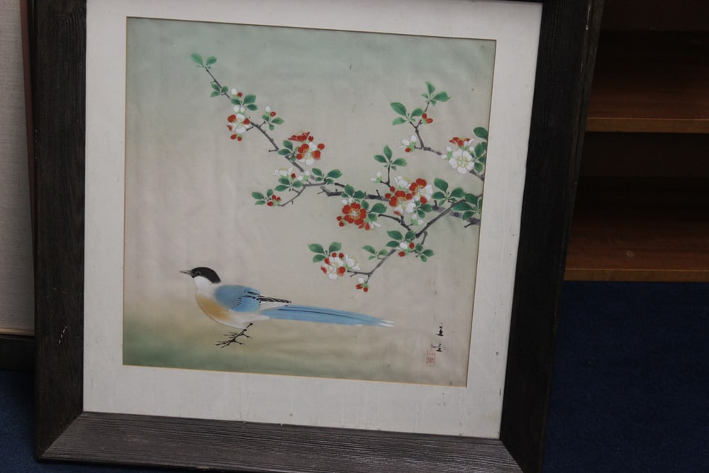 Signed Chinese / Asian Pastel on Silk: Antique/Vintage - Early to mid 20th century - Signed - Overall size is 24 1/2" x 23 1/2".