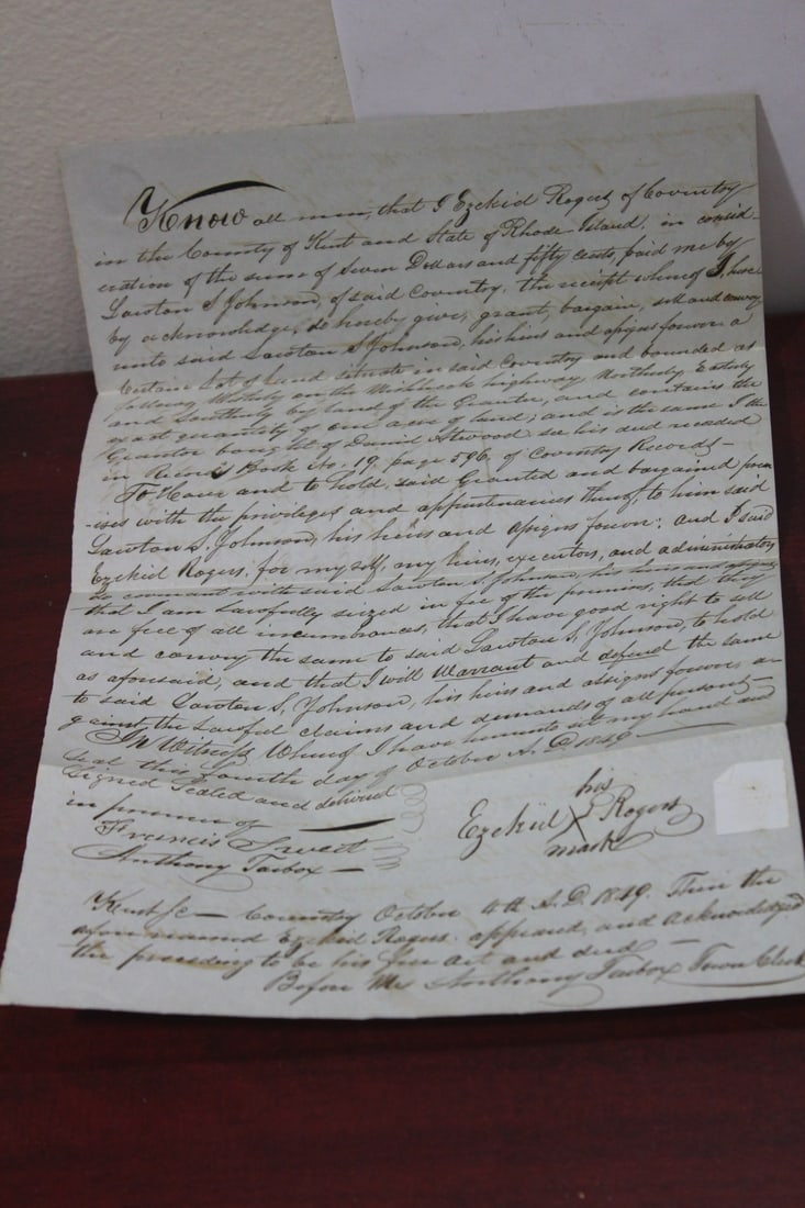 Loto f 3 Antique Deeds/Letters/Other: as shown