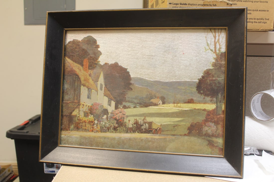 1960's Silk Screen: has a signature bottom left - framed - overall= 18 3/4" x 14 3/4"