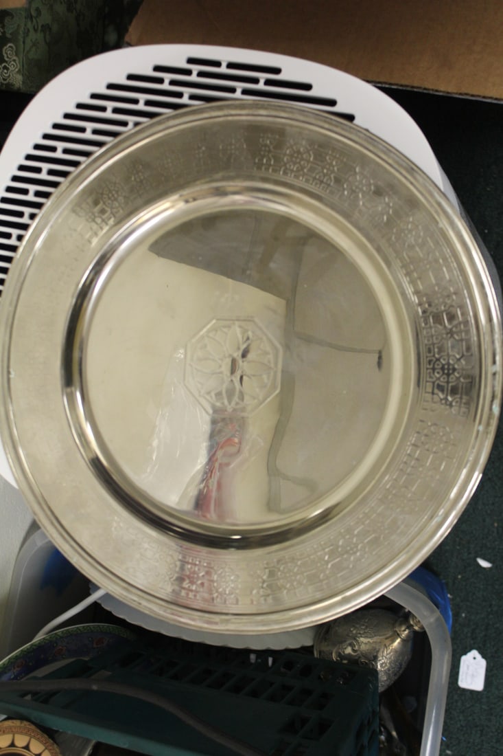 Waterford Aram Silverplate Tray: or platter - lot of 3 - 13 1/2" in diameter