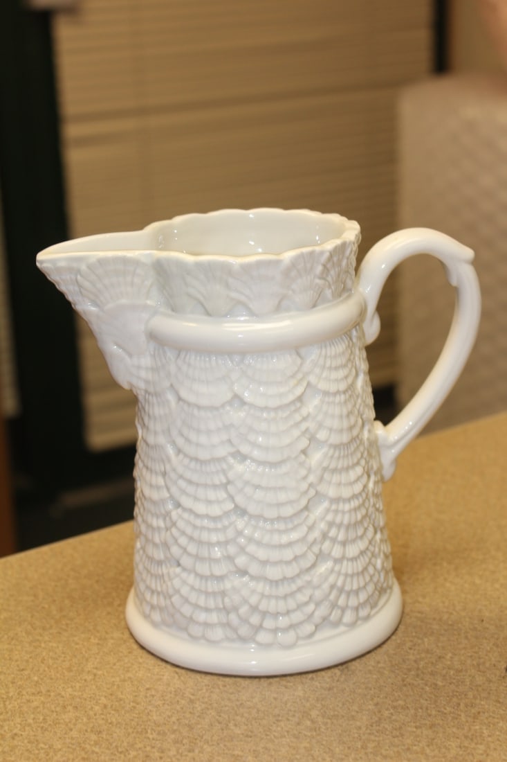 White Ceramic Pitcher - 3