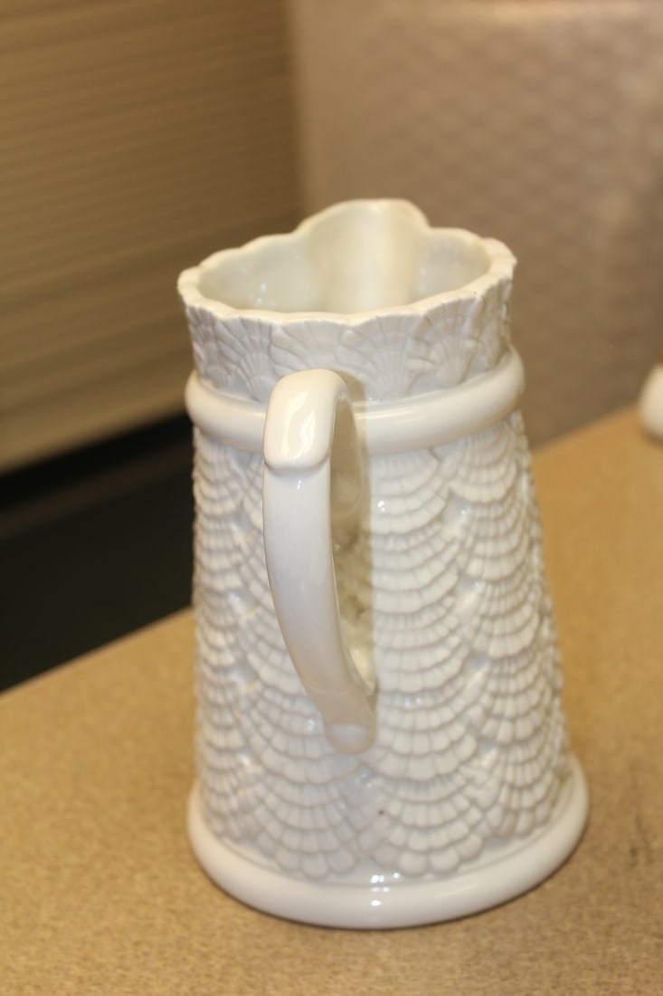 White Ceramic Pitcher - 4