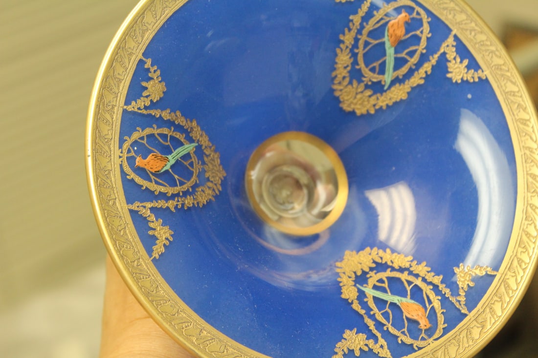 Applied Glass Compote - 2