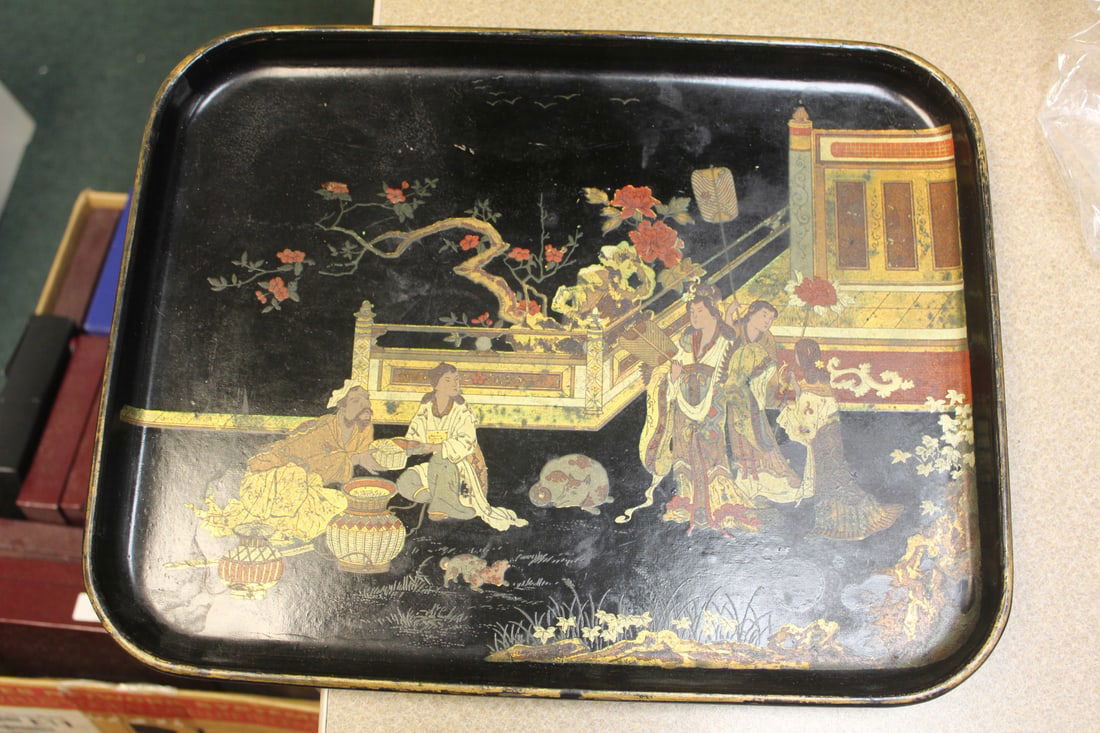 Antique Japanese Export Lacquer Tray (1 of 6)