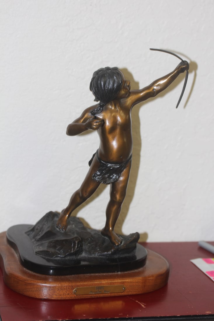 Hope Bronze Statue: by Rosalind Cook - 11 1/4" tall