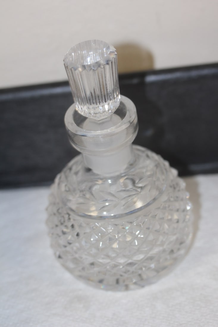 Waterford Perfume Bottle: marked Waterford - 5 inches tall