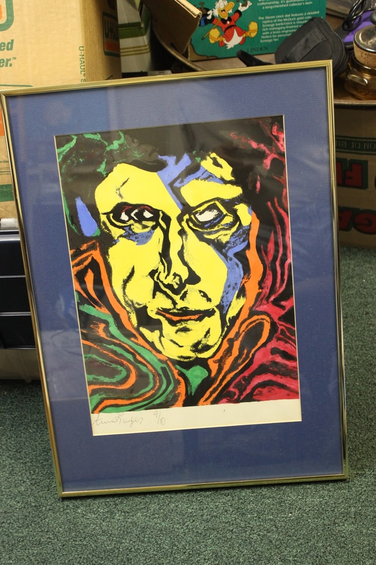 A Contemporary Seriograph: Signed and numbered by artist - but cannot decipher who artist is - overall= 20 1/4" x 14 3/4"