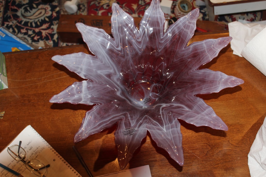 Large Murano Leaf Bowl - 2