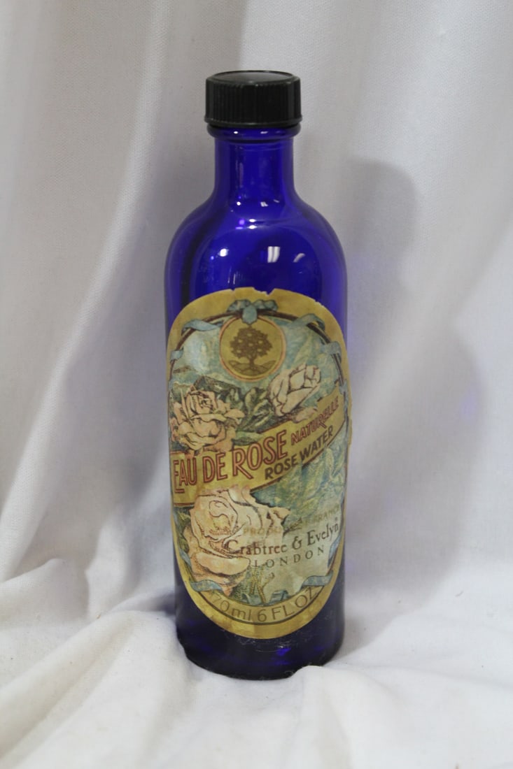 Eau de Rose Bottle: Rose water - about 3/4 full