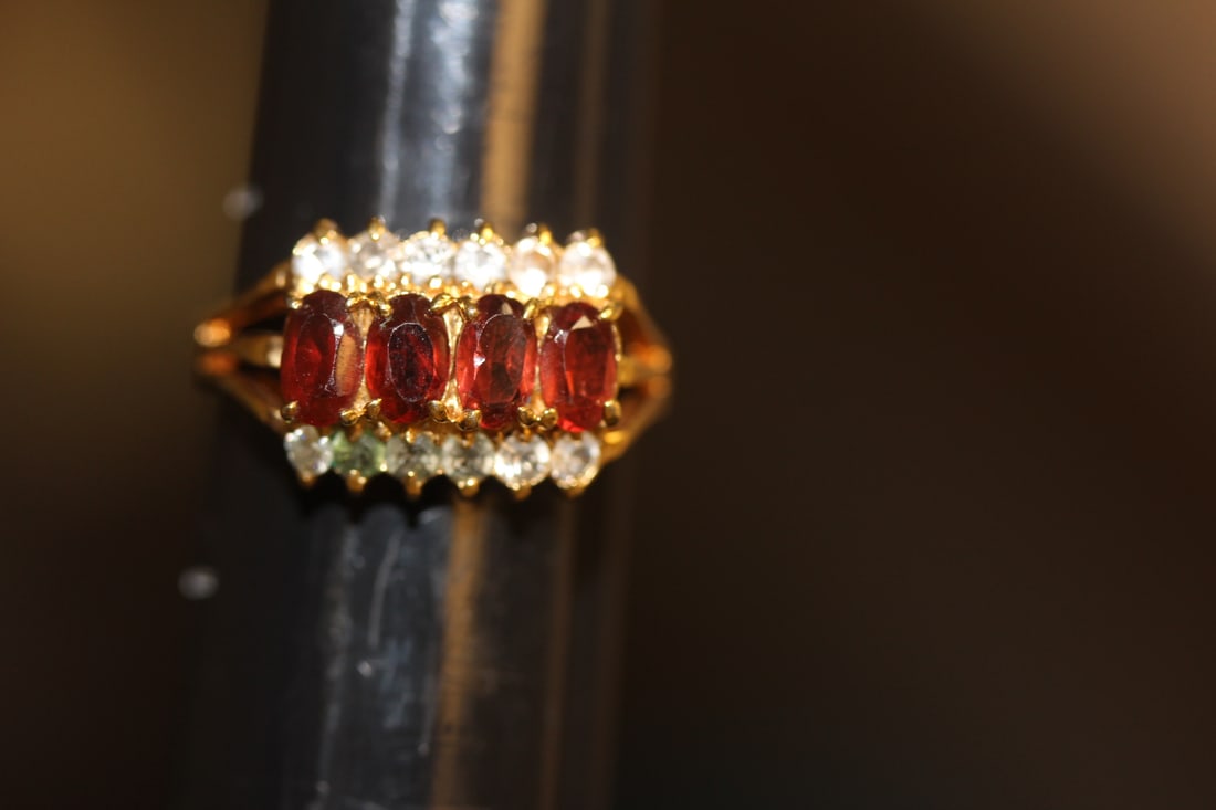 Gold Filled and Stone Ring: as shown