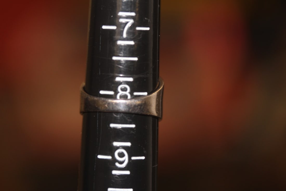 Sterling and Amber Ring - 4