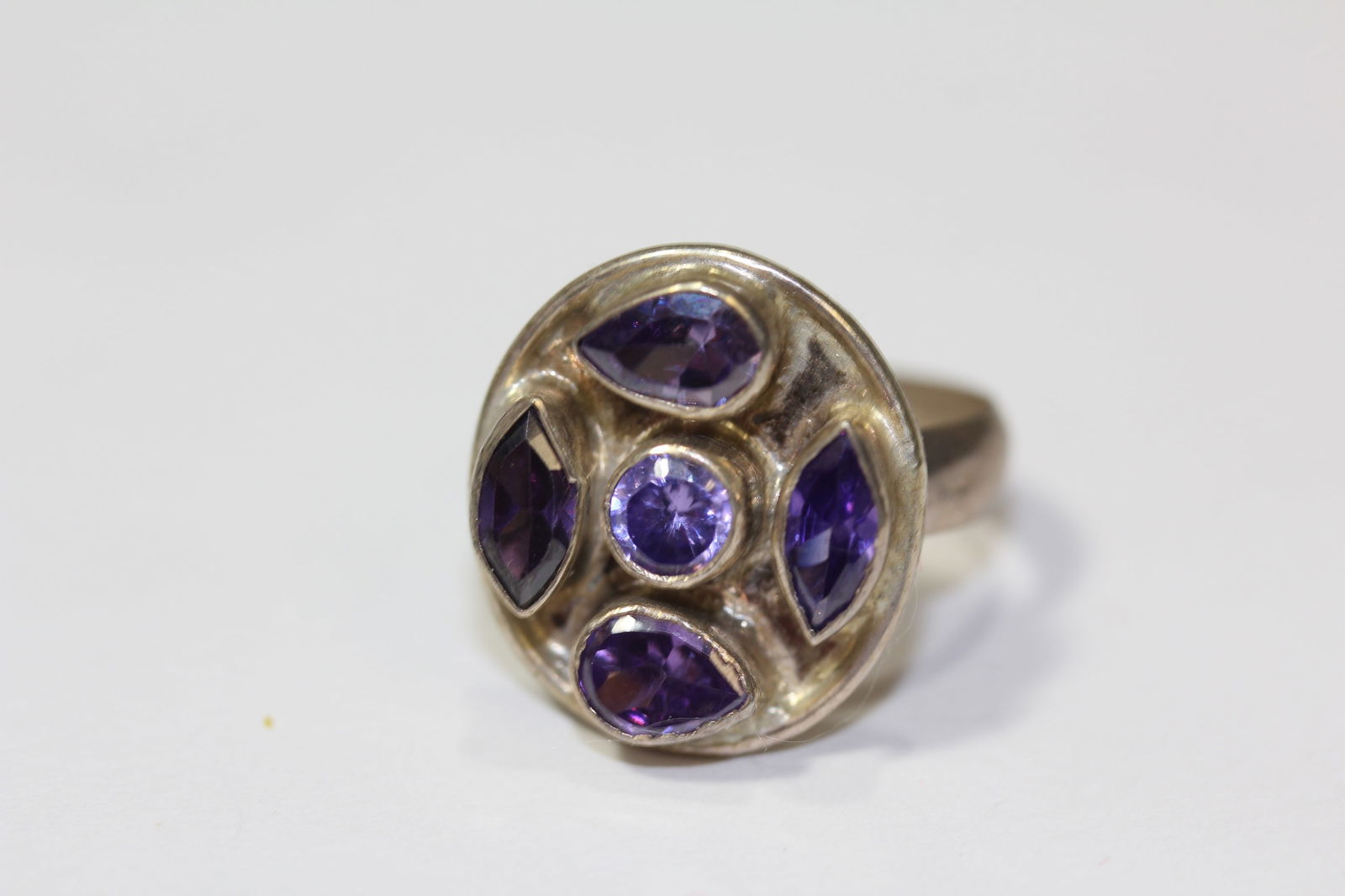 A Sterling and Gemstone Ring - 5