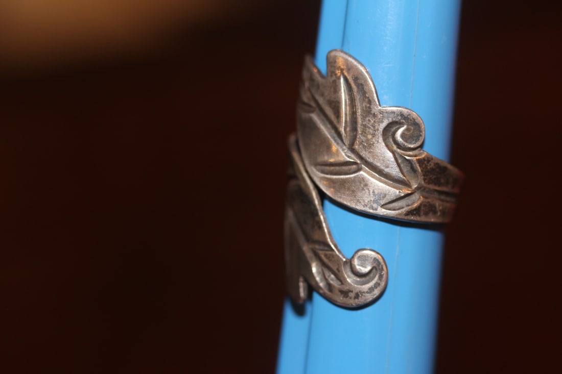 Sterling Leaf Form Ring - 3