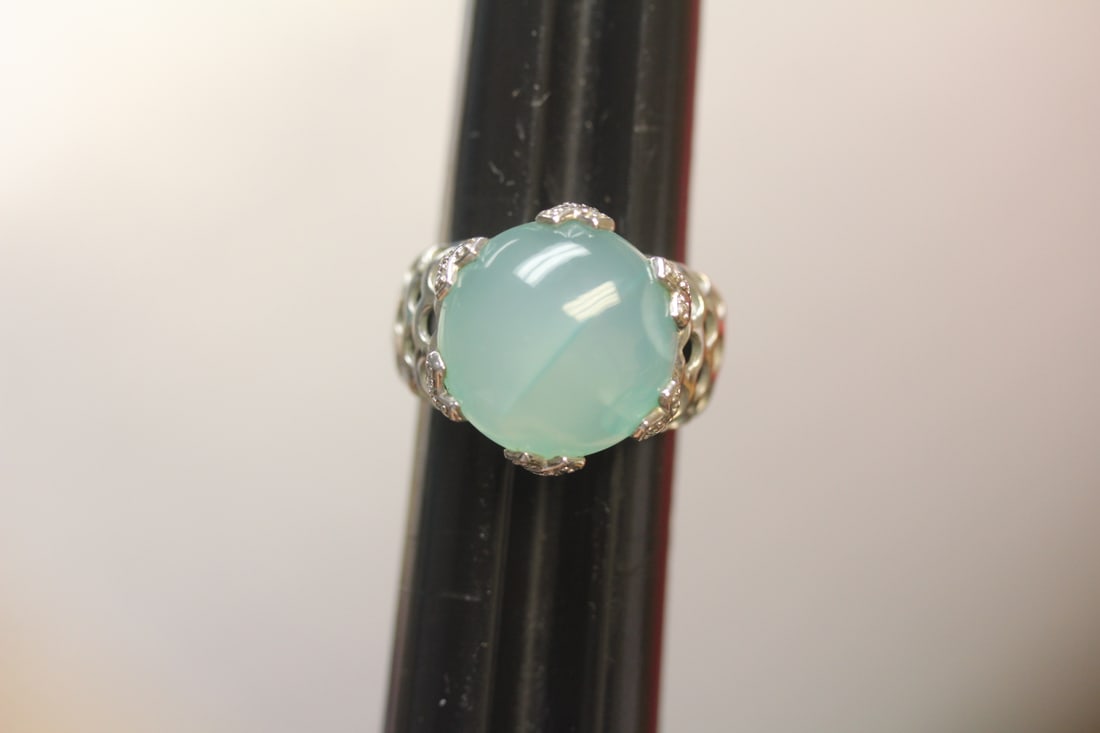 Sterling and Gemstone Ring: makers mark