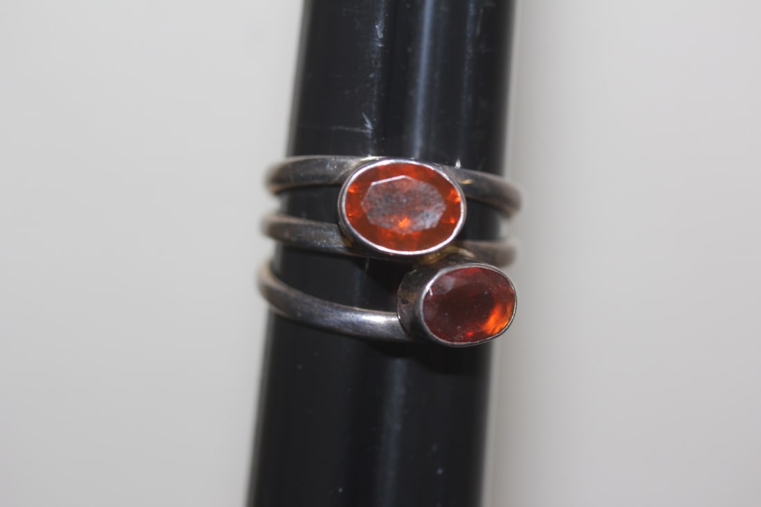 Sterling and Gemstone Ring: as shown