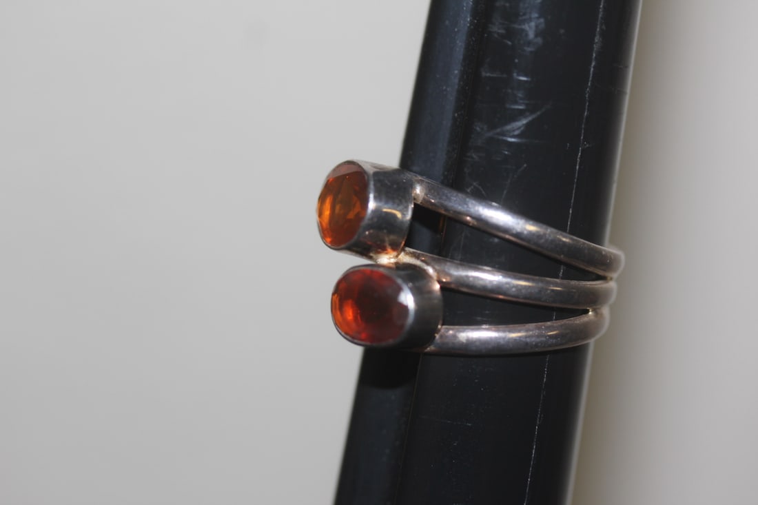 Sterling and Gemstone Ring - 5