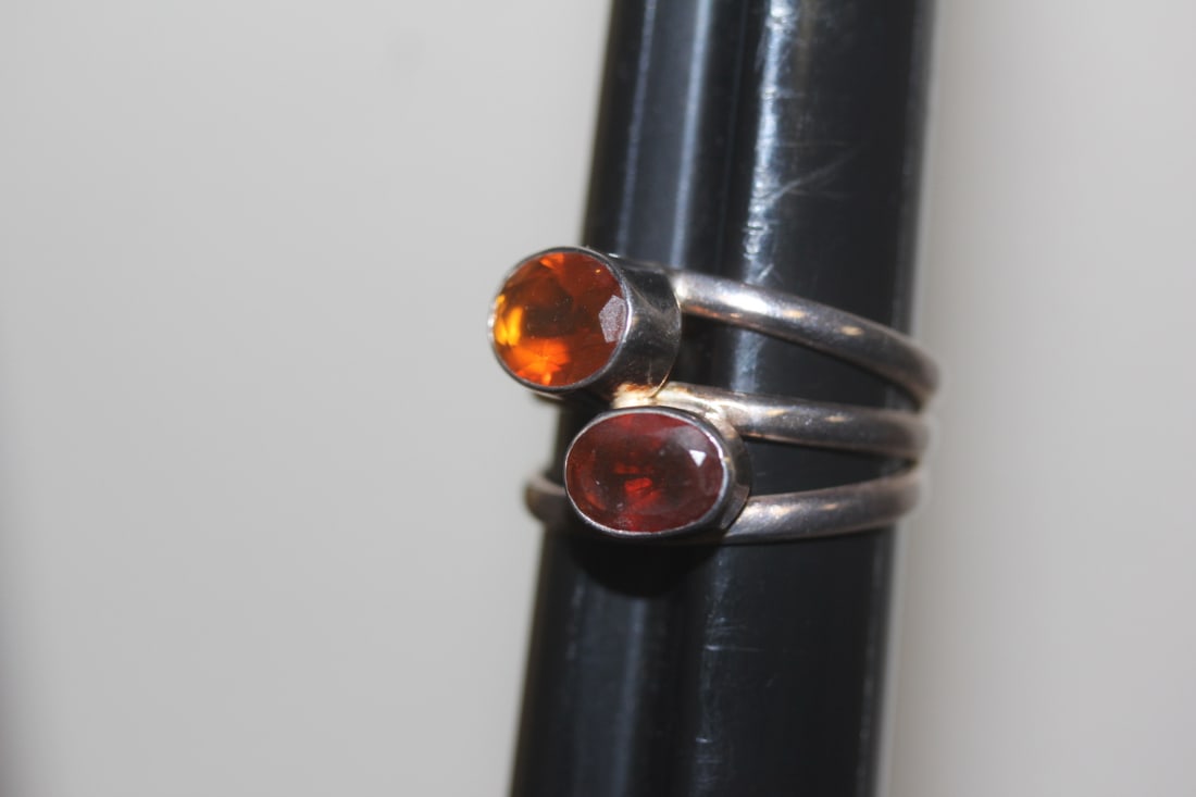 Sterling and Gemstone Ring - 6