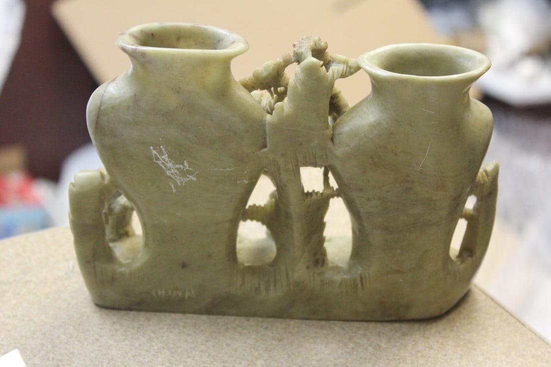 Soapstone Double Vase - 2