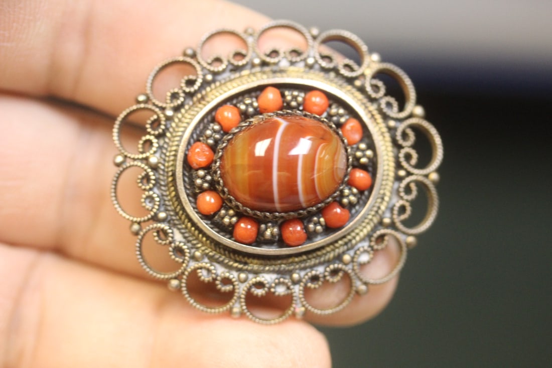 Marked Israel Brooch or Pendant: Filigree style - vintage