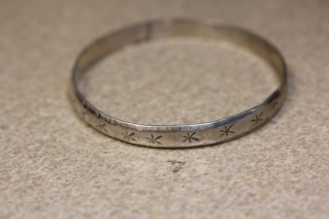 Sterling Bangle Bracelet - 4