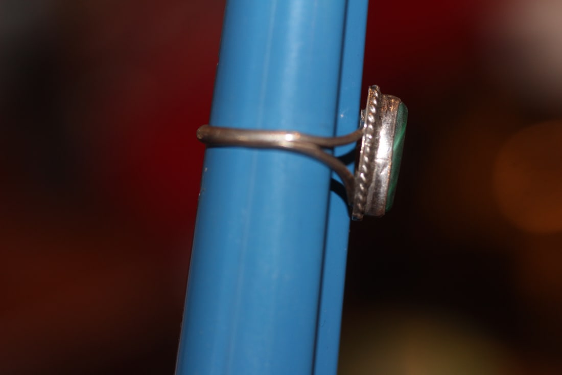 Sterling and Malacite Ring - 4