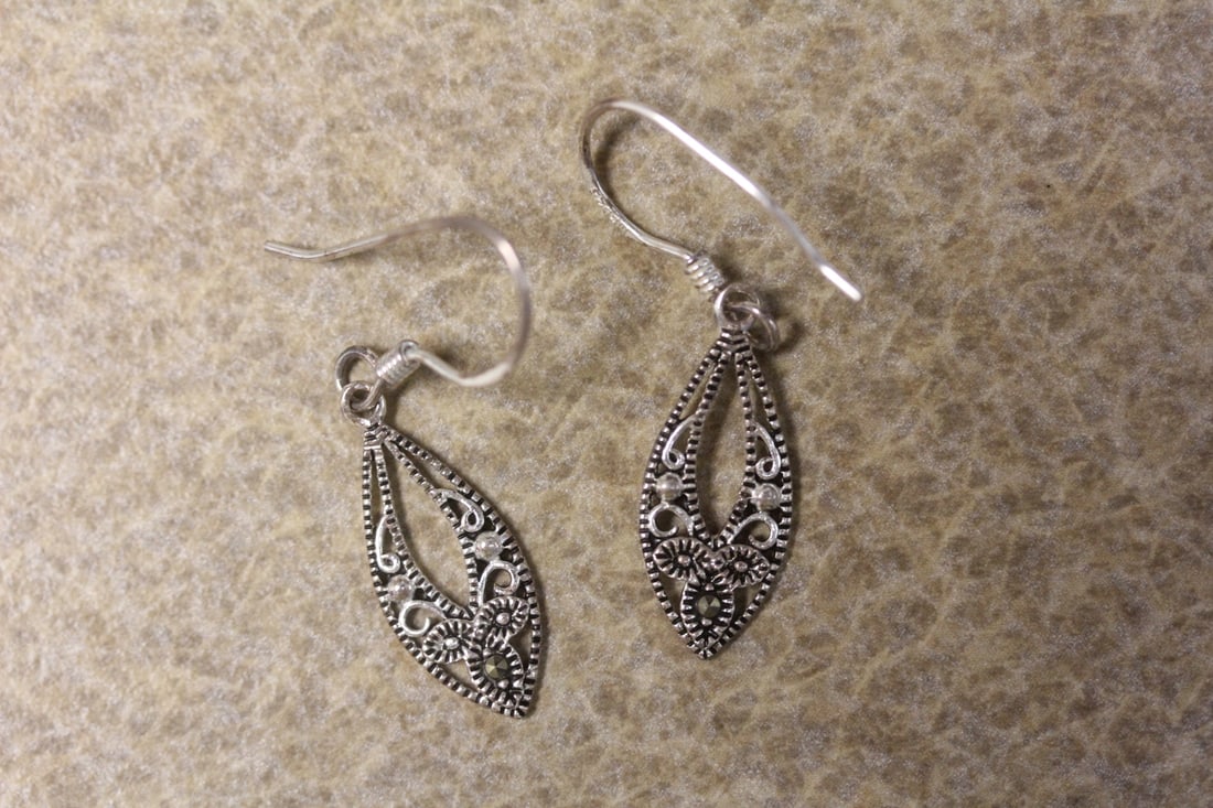 Pair of Sterling Earrings: as shown
