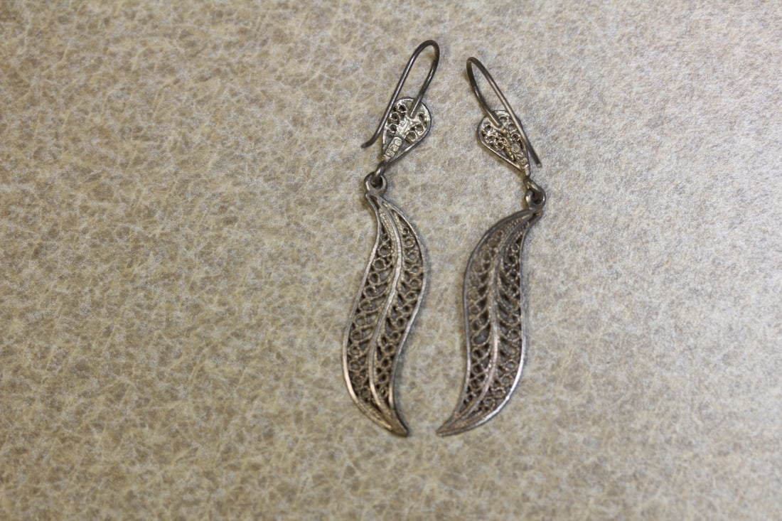 Pair of Sterling Earrings: as shown