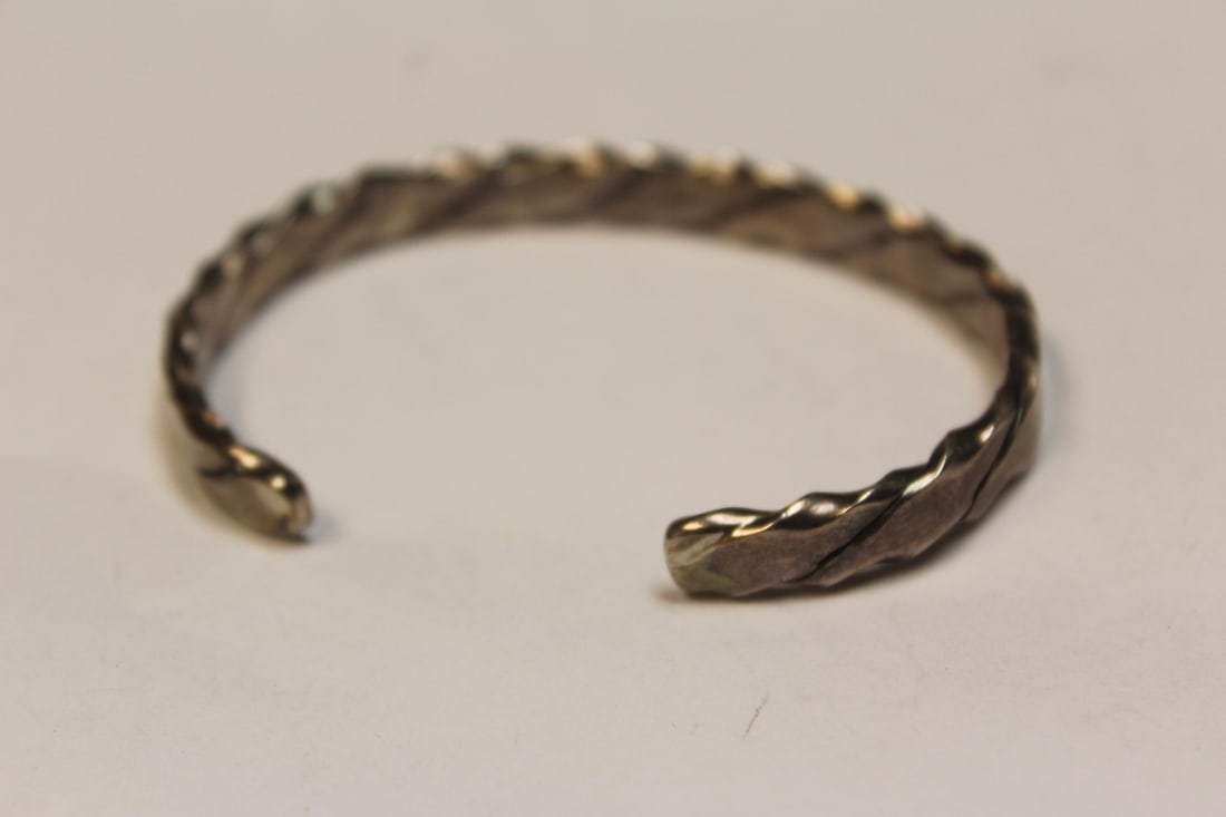 Sterling Bangle Bracelet - 3
