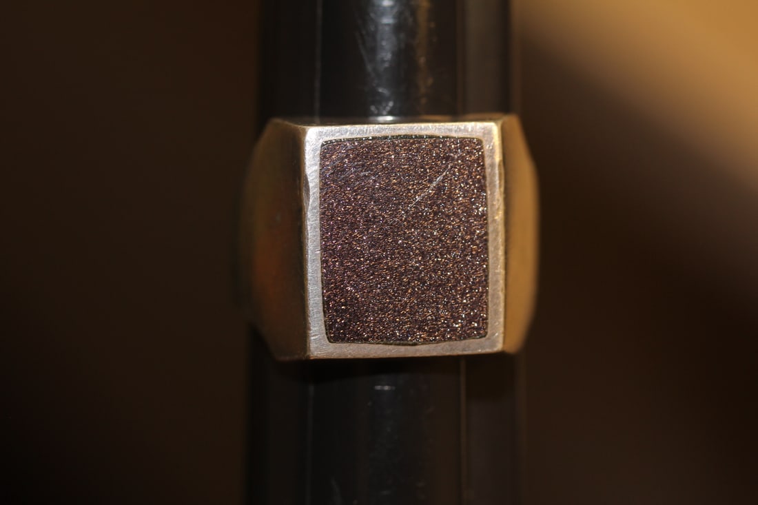 Men's Sterling and Gemstone Ring: as shown