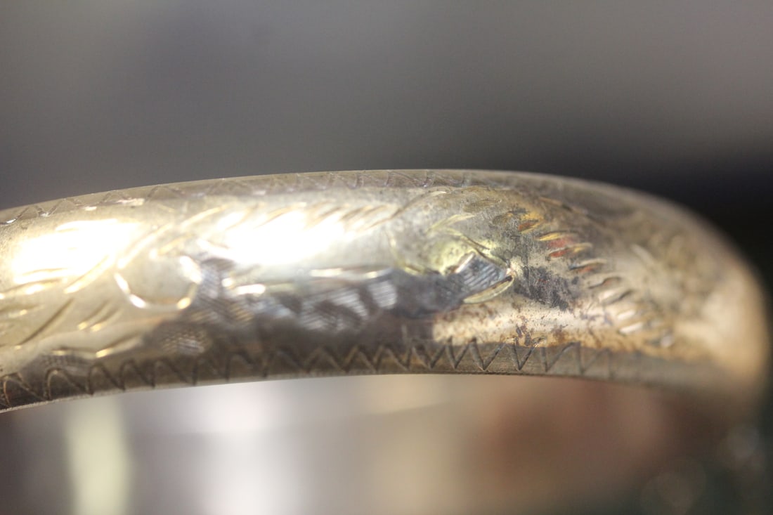 Sterling Bangle Bracelet - 3