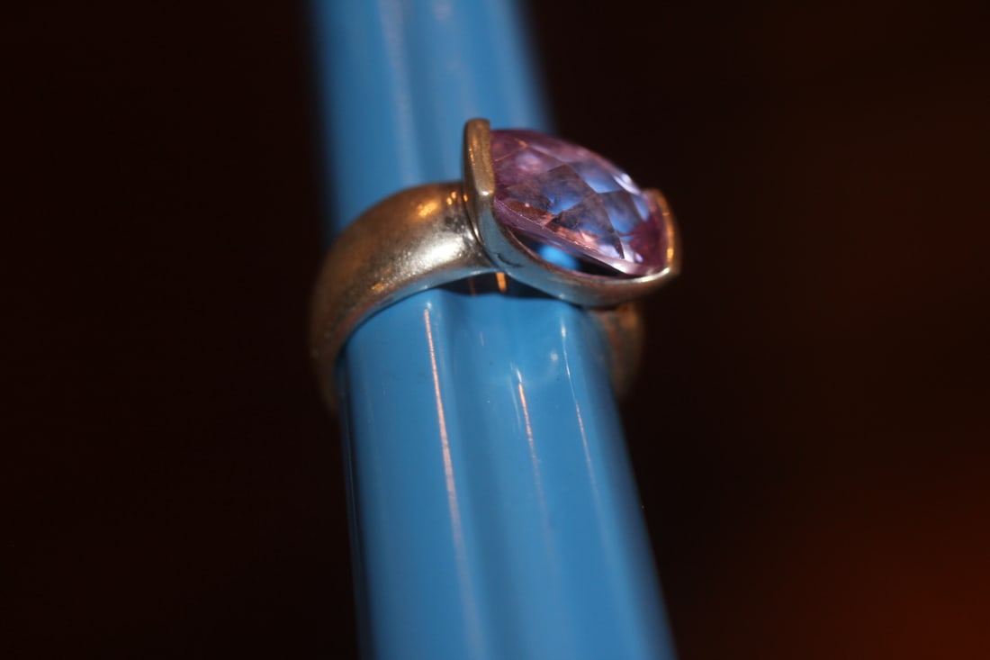 Sterling and Gemstone Ring - 8