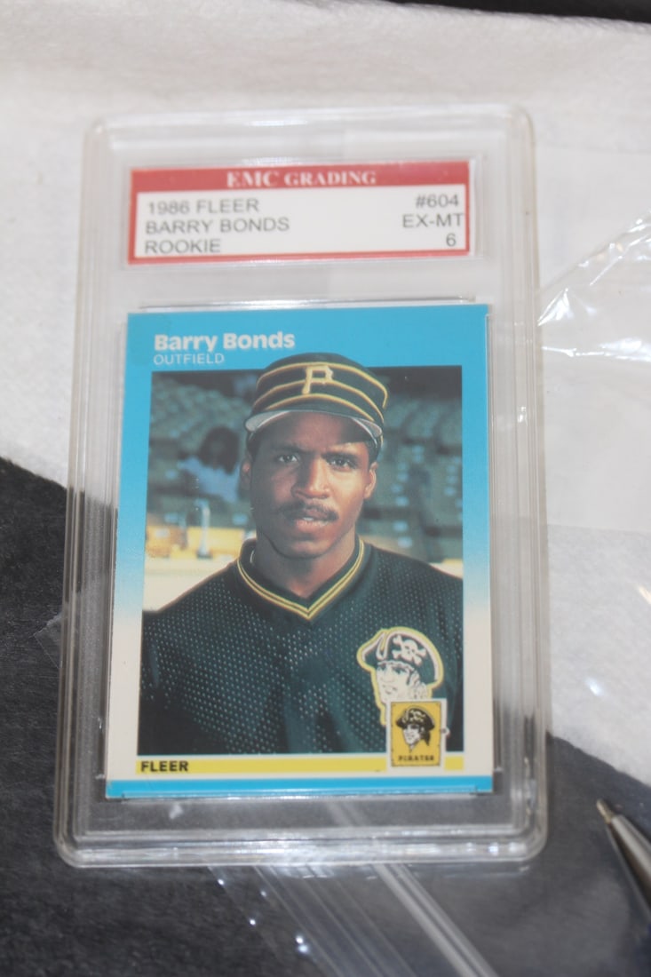 Graded Barry Bonds Rookie Card (1 of 3)
