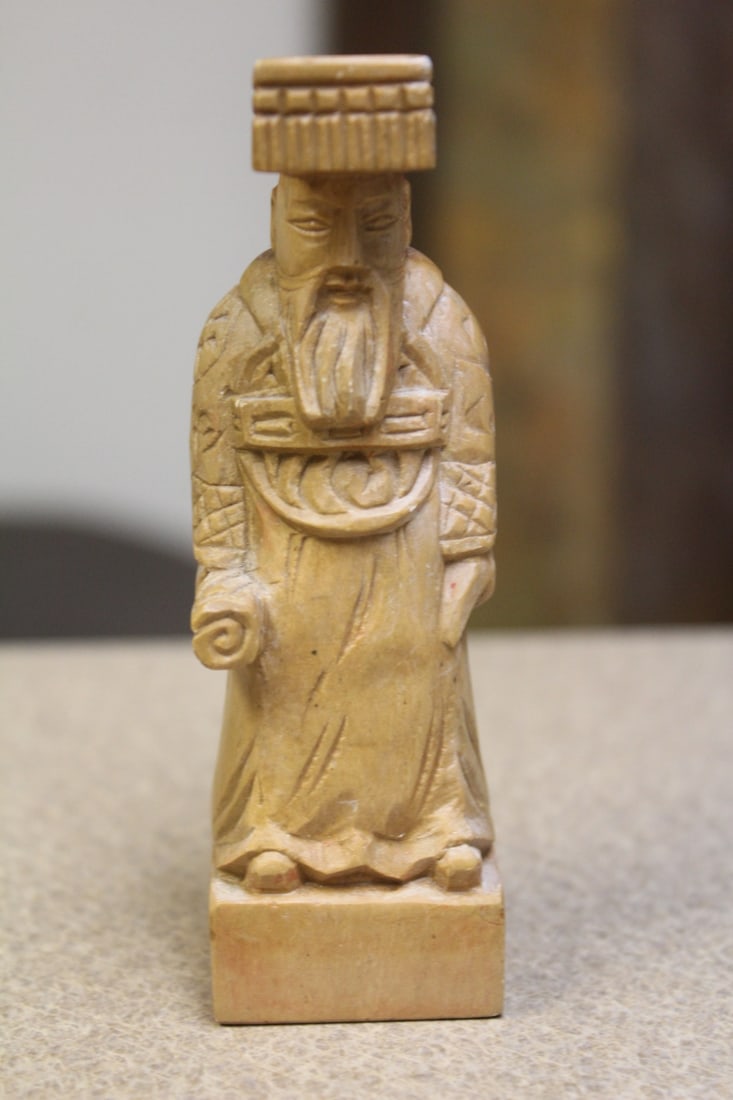 Chinese Soap Stone Seal: 4 1/4" tall