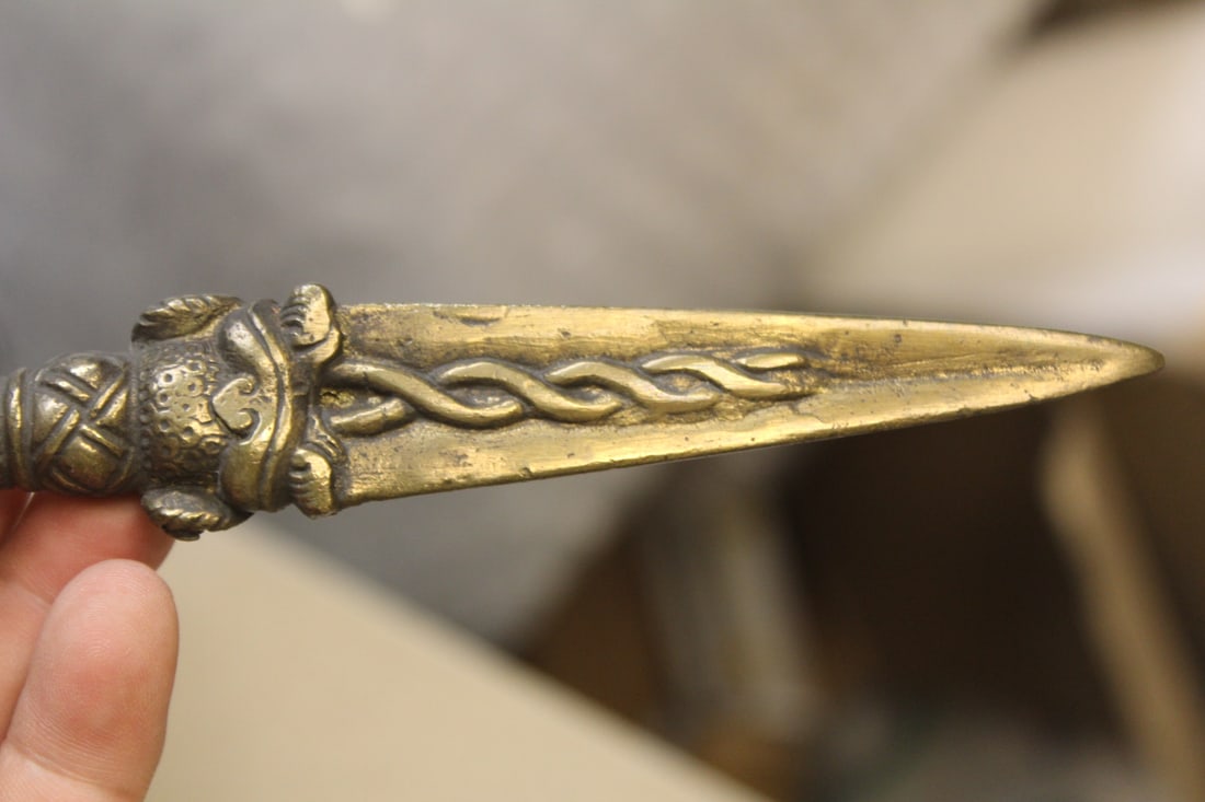 Solid Bronze Tibetan Dagger? - 5