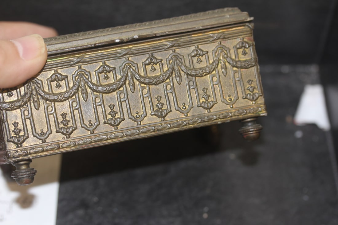 Signed Repousse Metal Box - 3