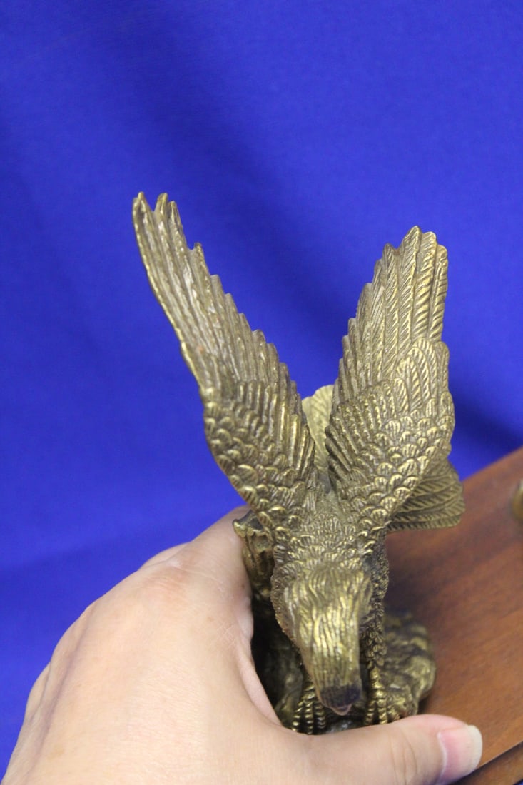 A Solid Bronze or Brass Eagle Pen Holder - 6