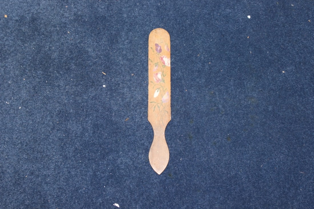 A Vintage Wooden Spatula or Letter Opener: 10 inches long