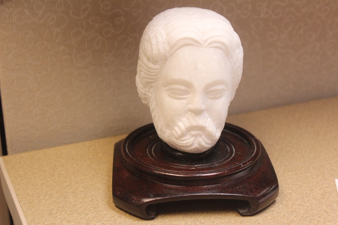 Cement Head on Stand: overall= 6 inches tall