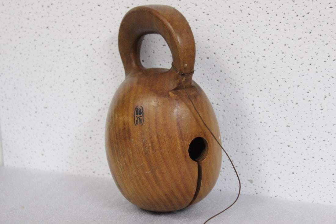 A Small, Signed Japanese Mokugyo: 9" wide - used to tap the rhythm for sutra recitation. Probably early 20th century